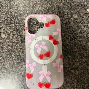 iPhone 17 sonix Red Heart and Pink Bow Phone Case